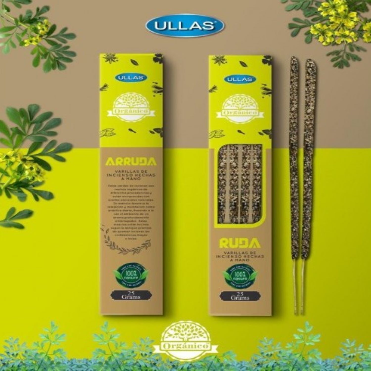 Ruda- Incienso Orgánico 100% Natural - 25 grs ULLAS - Imagen 5